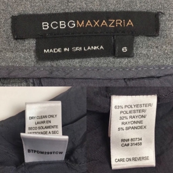 BCBGMAXAZRIA Skirt Pencil Solid Grey Career Work Suit Minimalist Neutral Size 6 - Picture 5 of 13